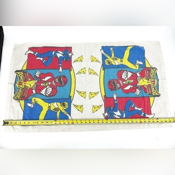 1993 Mighty Morphin Power Rangers Vintage Bath Towel Pool Beach Saban - Picture 5 of 9